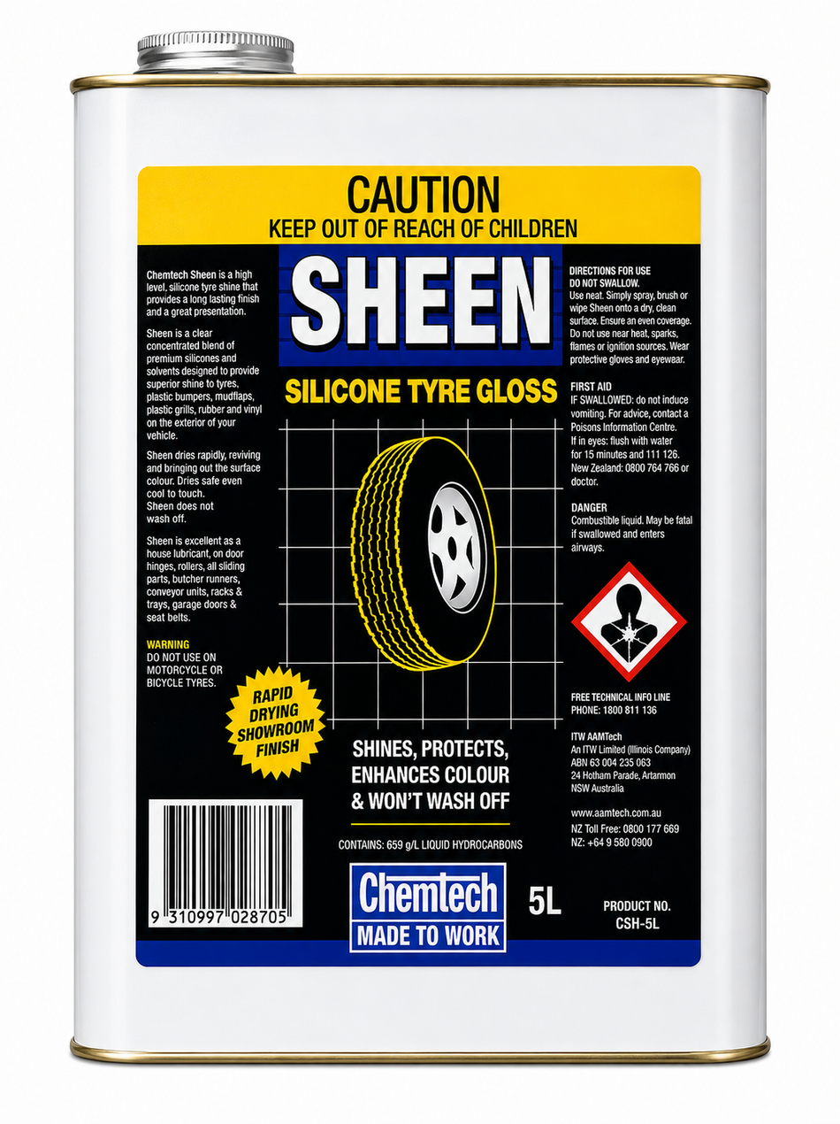 CHEMTECH Sheen Silicone Tyre Shine & Lubricant 5L
