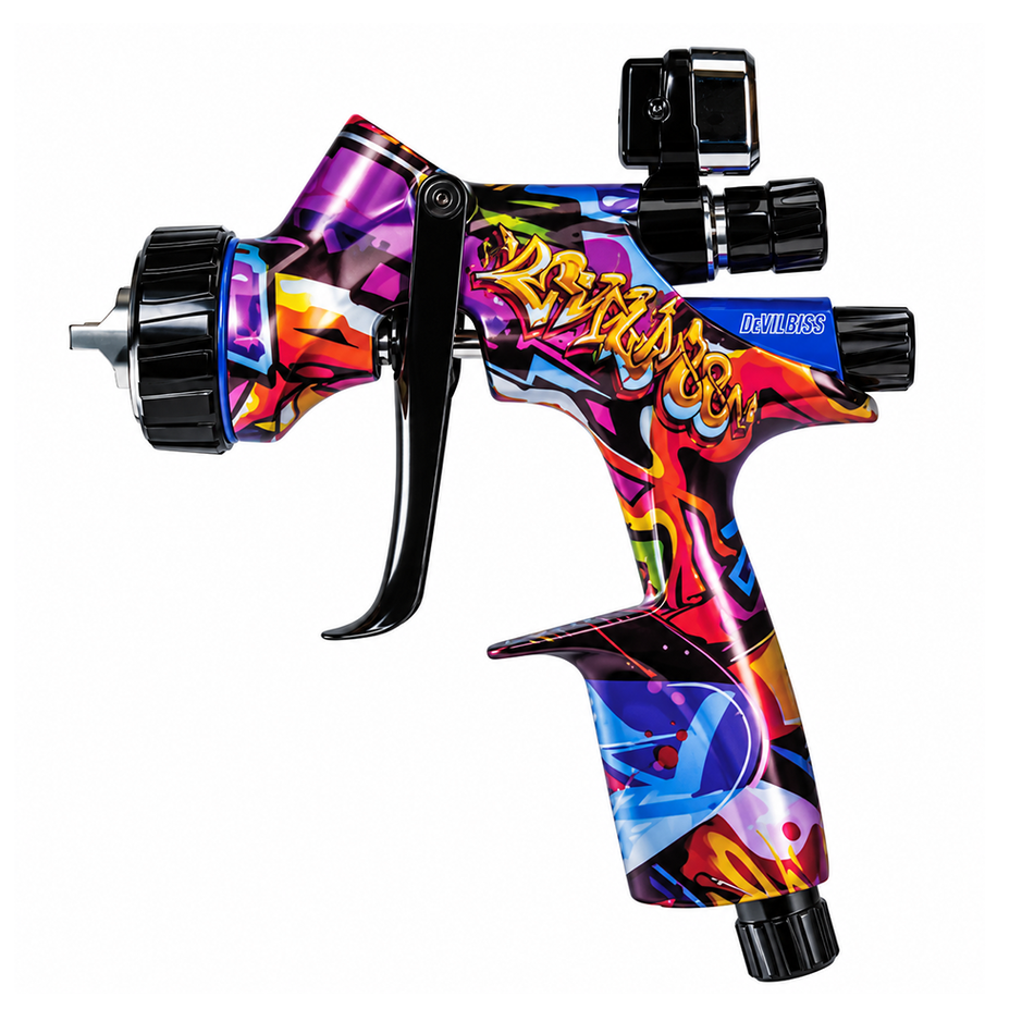 DEVILBISS DV1 2026 Graffiti Limited Edition Digital Gravity Spray Gun B2+ 1.3mm & Cup Kit