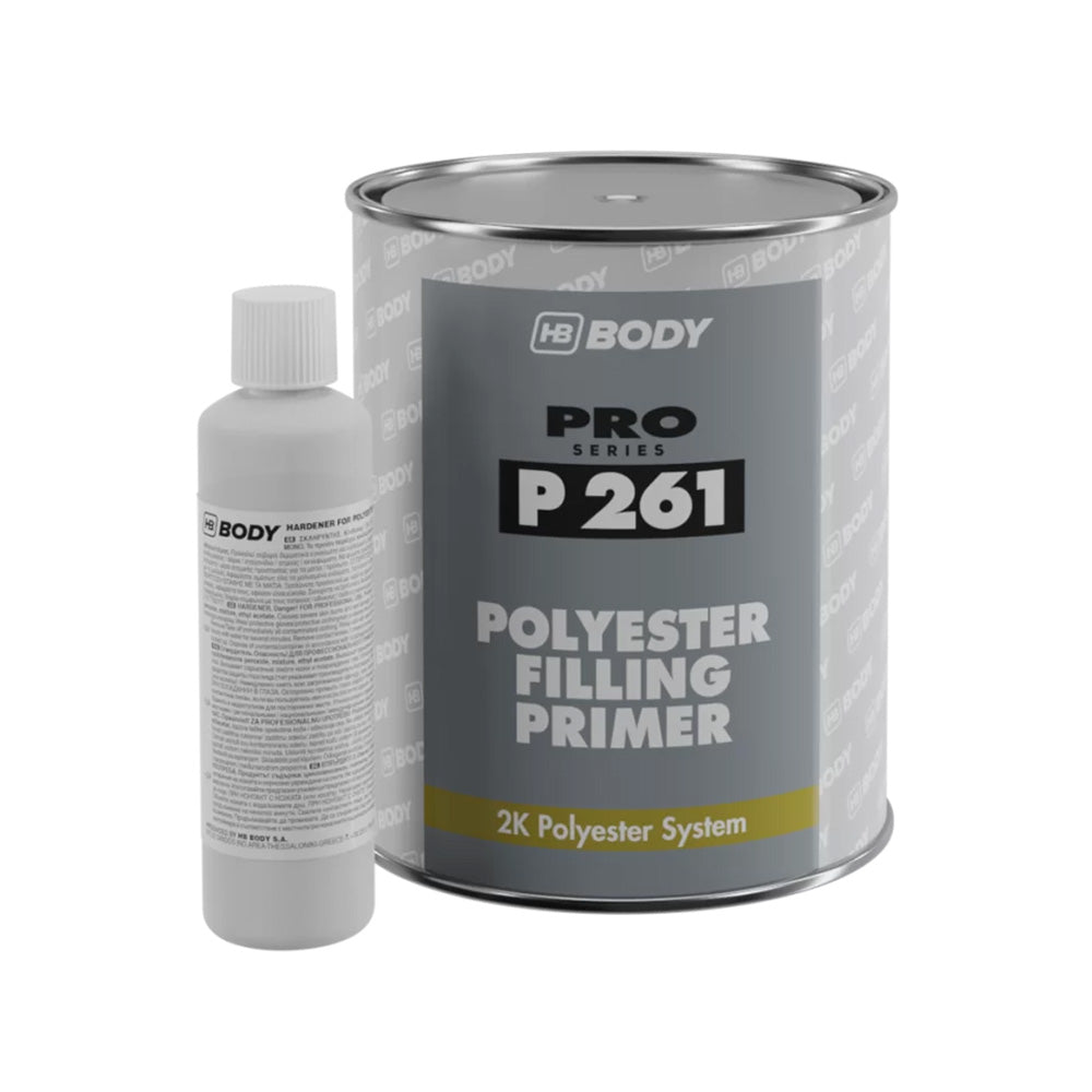 HB Body P261 2K Polyester Filling Primer 1L With Hardener Very High Build