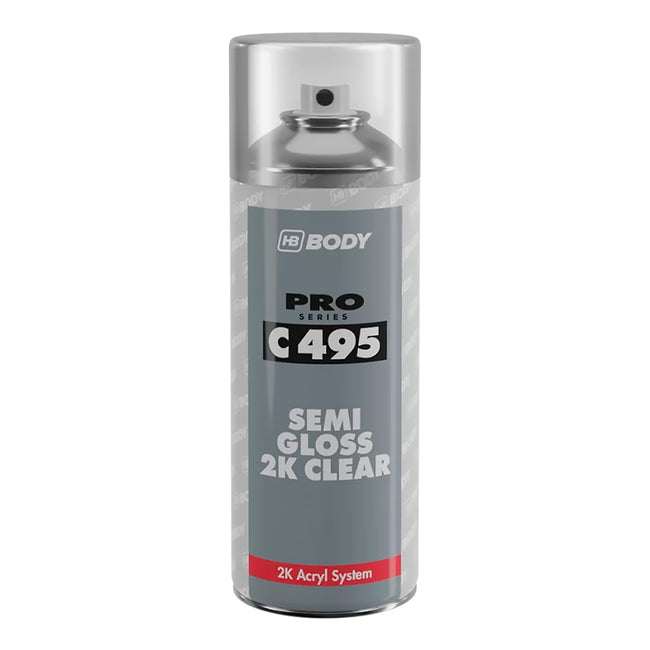 HB BODY 2K Semi Gloss Express Clear Coat Paint C495 Aerosol 400ml