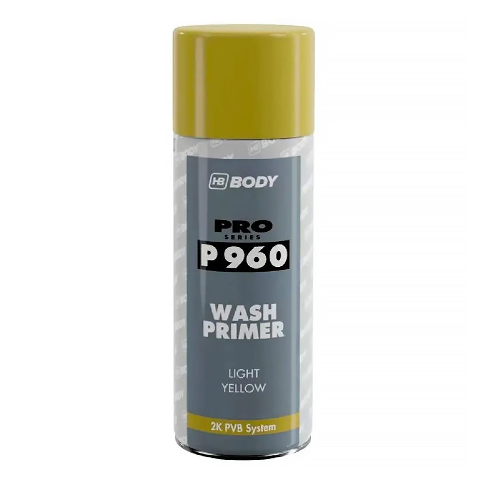 HB BODY 960 Wash Primer Aerosol 400ml Light Yellow Automotive Metal Anticorrosive