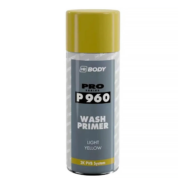 HB BODY 960 Wash Primer Aerosol 400ml Light Yellow Automotive Metal Anticorrosive