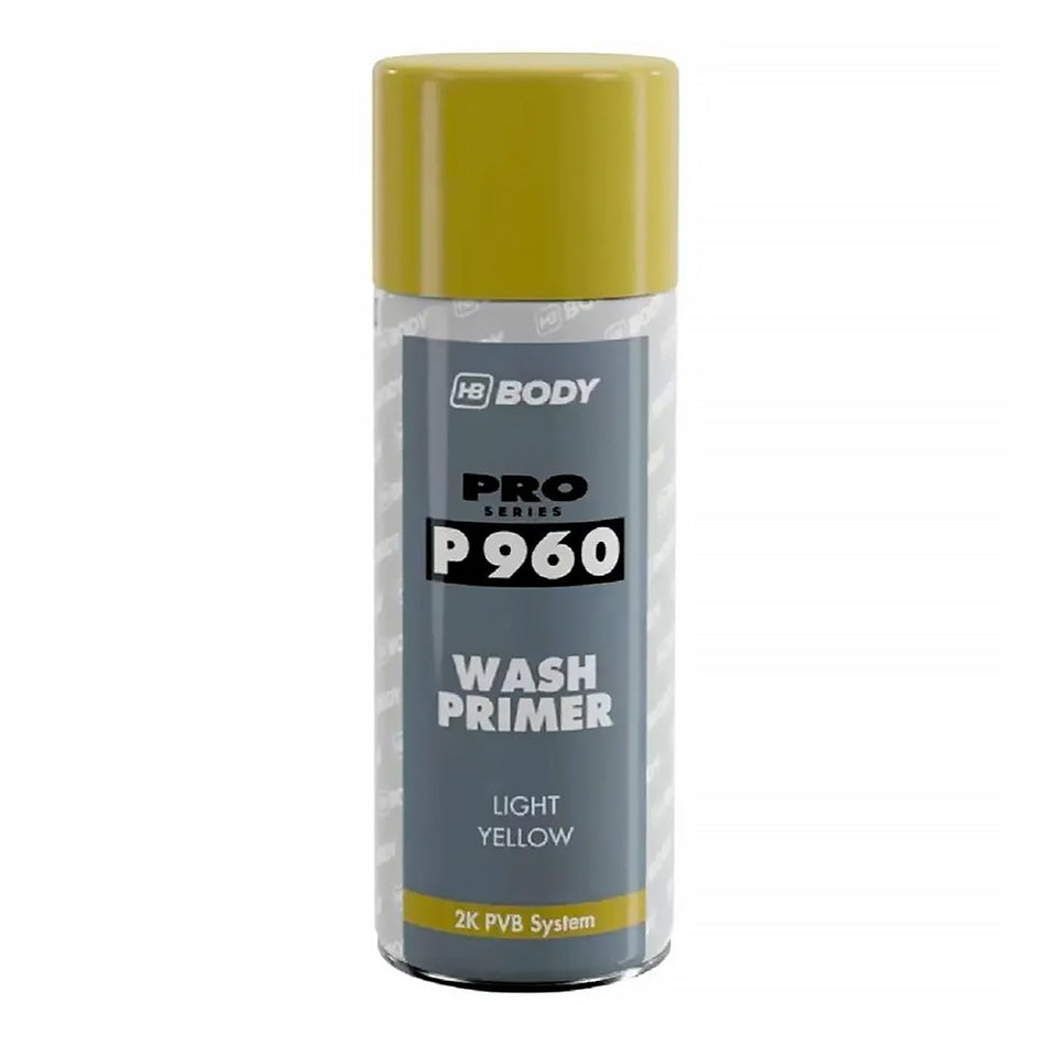 HB BODY 960 Wash Primer Aerosol 400ml Light Yellow Automotive Metal Anticorrosive