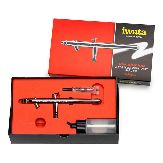 ANEST IWATA Revolution Dual Action Suction Siphon Air Brush 0.5mm HP-BCR 28ml