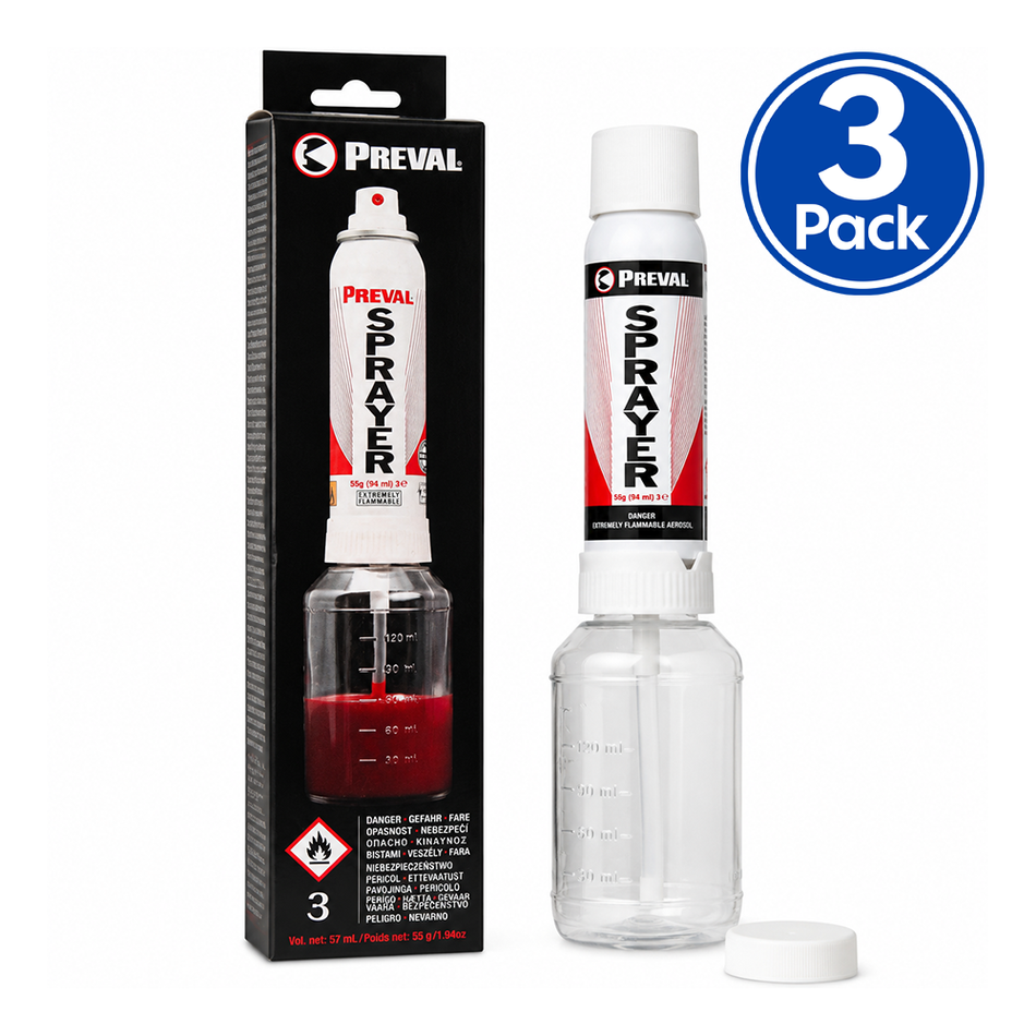 PREVAL Professional Portable Paint Spray System Complete Unit 55g 3 Pack