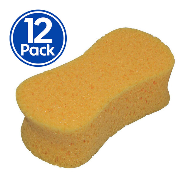 WPG Jumbo Dogbone Car Wash Sponge Super Absorbent x 12 Pack