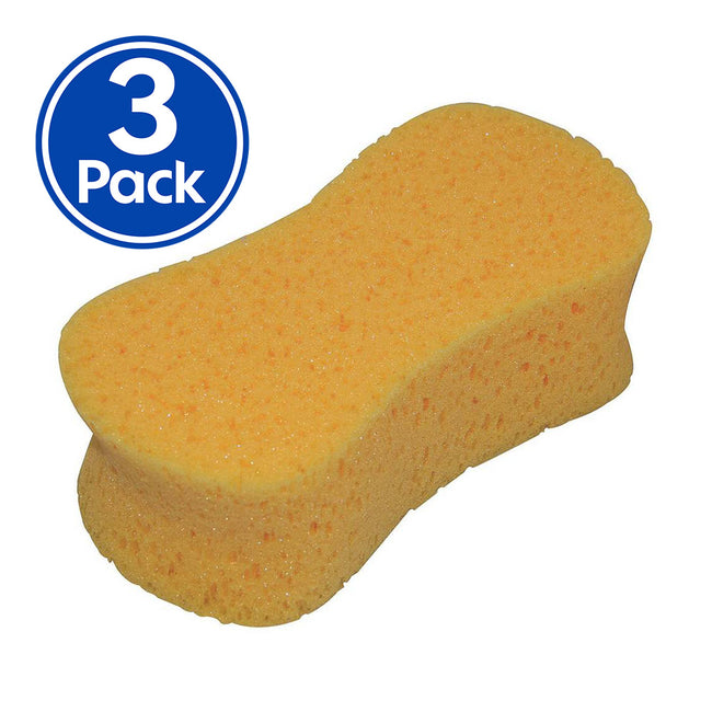 WPG Jumbo Dogbone Car Wash Sponge Super Absorbent x 3 Pack