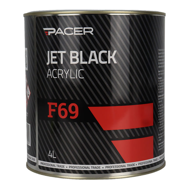 PACER F69 Jet Black Acrylic Paint 4L Professional Automotive Durable