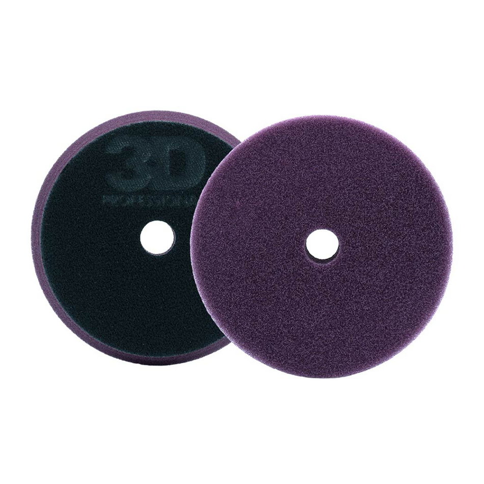 3D Dark Purple Foam Finishing Pad 5.5" Hook & Loop Heavy Cutting Rotary Orbital