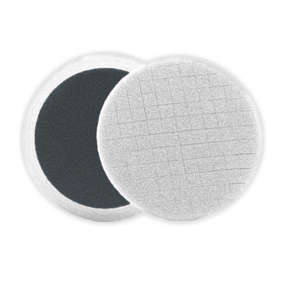 3D White Spider-Cut Foam Finishing Pad 6.5" Hook & Loop Heavy Cutting