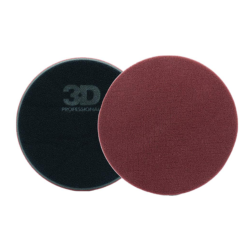 3D Burgundy Spider-Cut Foam Cutting Pad 7.5" Hook & Loop Heavy Cutting