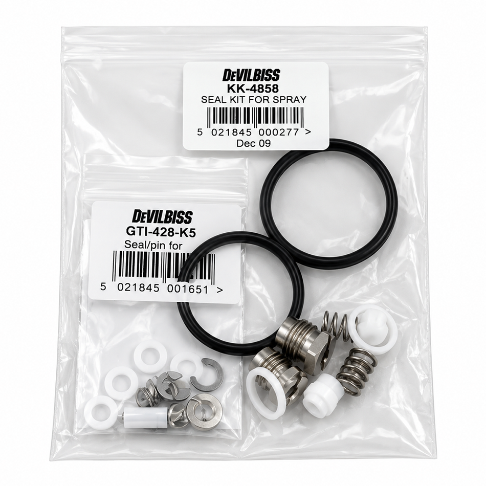 DEVILBISS Spray Gun Seal Kit for JGA, JGV, GFG & GTI KK-4558