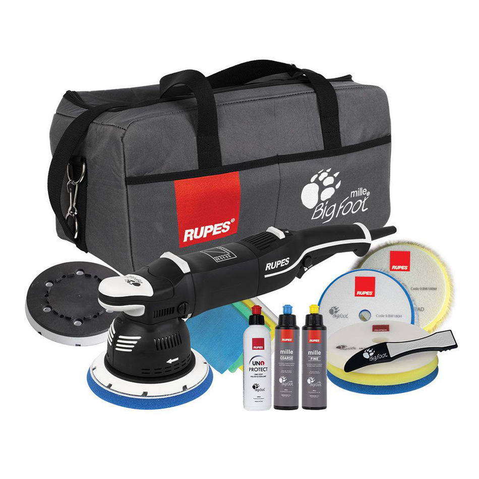 RUPES Bigfoot Mille LK900E Dual Action Polisher Deluxe Complete Kit LK900E/DLX