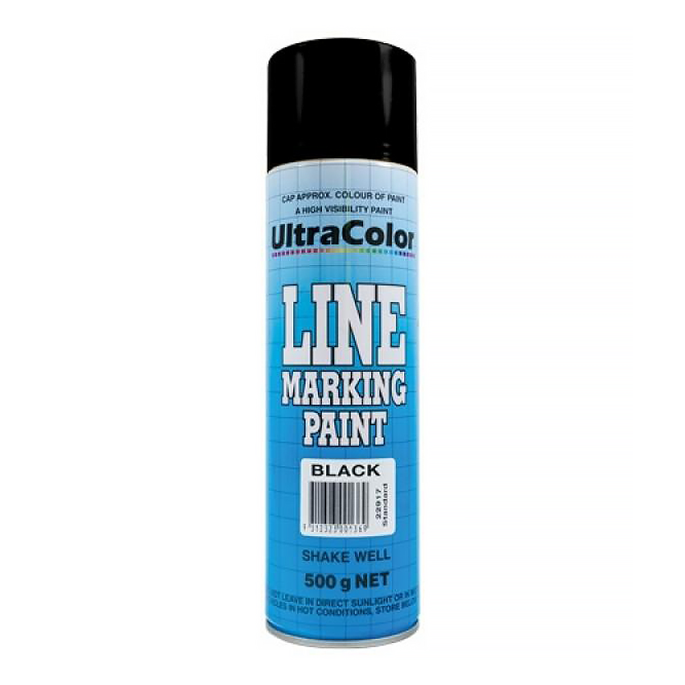 ULTRACOLOR Line Marking Spray Paint Black 500g Aerosol