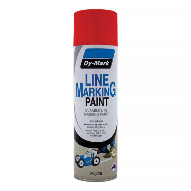 DY-MARK Heavy Duty Line Marking Spray Paint Red 500g Aerosol
