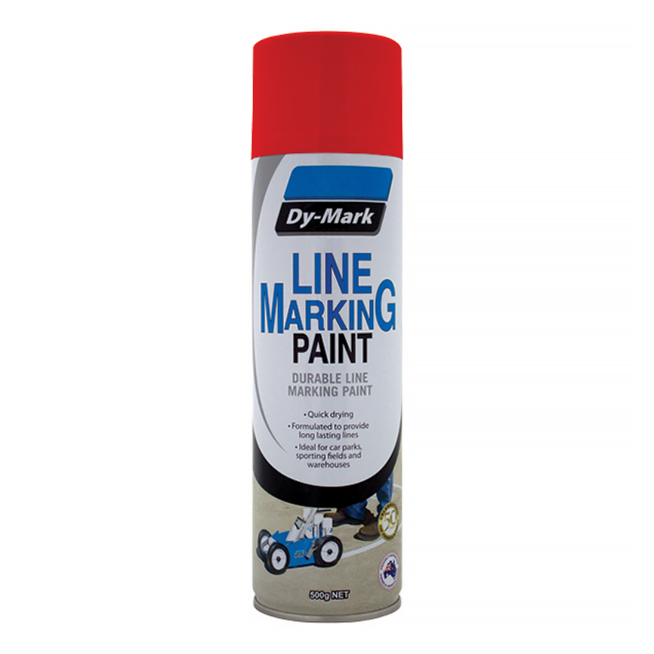 DY-MARK Line Marking Spray Paint Red 500g Aerosol Durable Acrylic Inverted