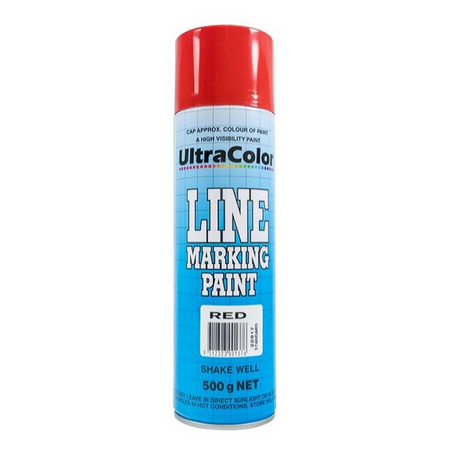 ULTRACOLOR Line Marking Spray Paint Red 500g Aerosol