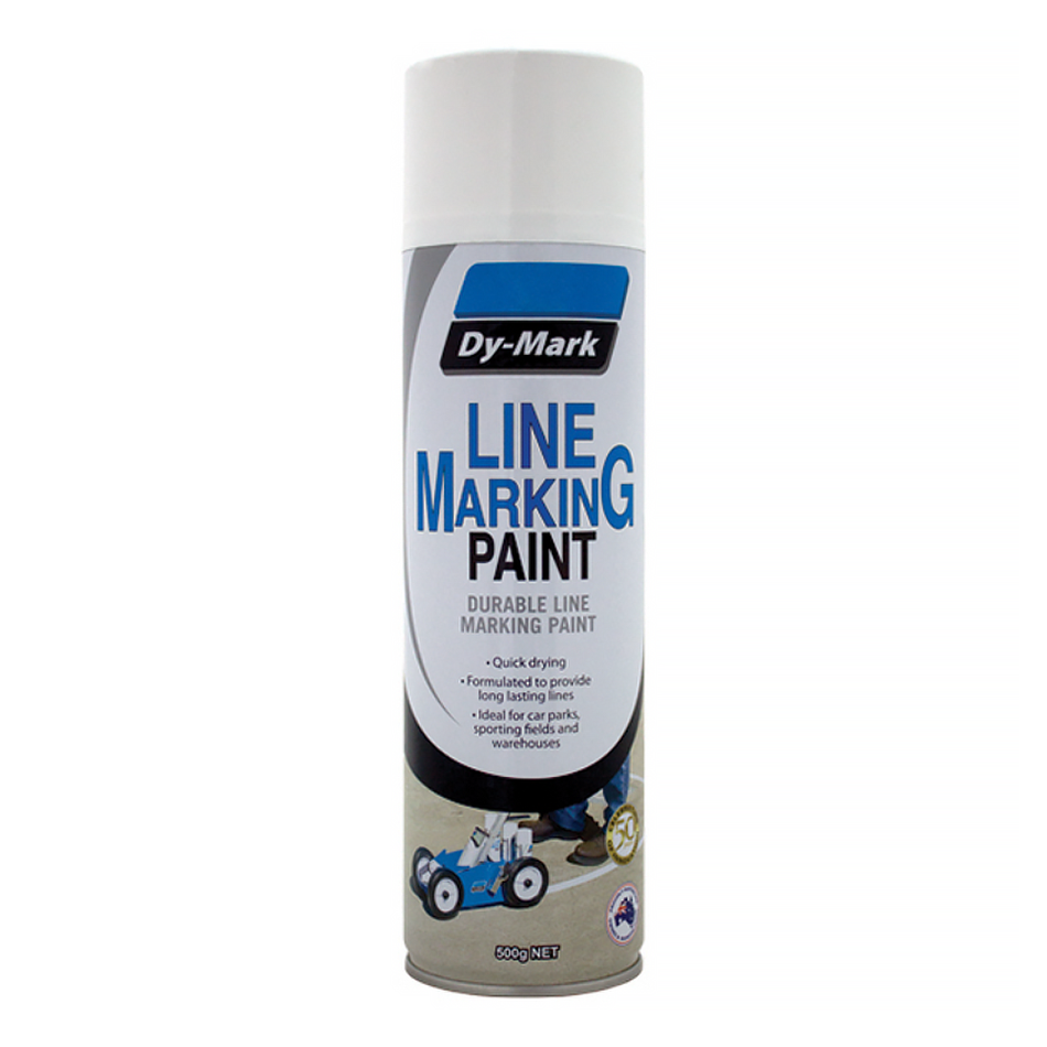DY-MARK Line Marking Spray Paint White 500g Aerosol Durable Acrylic Inverted