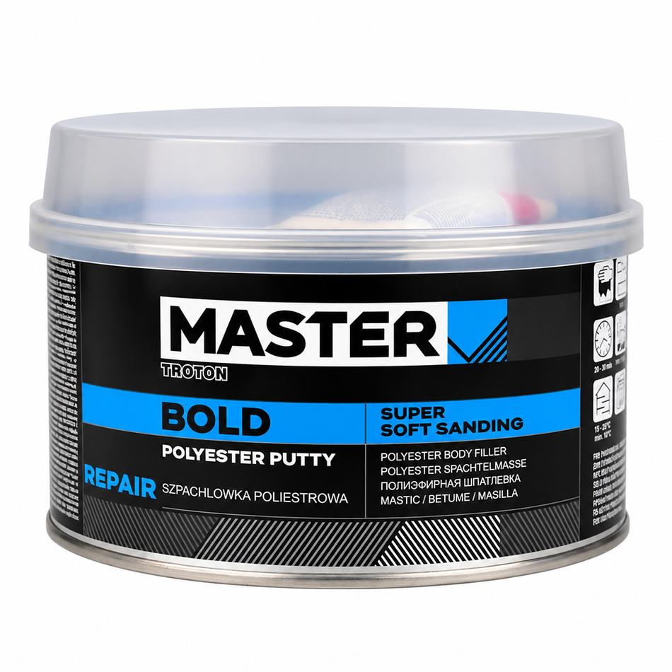 TROTON Master Bold 2K Polyester Body Filler 1L Super Soft Sanding