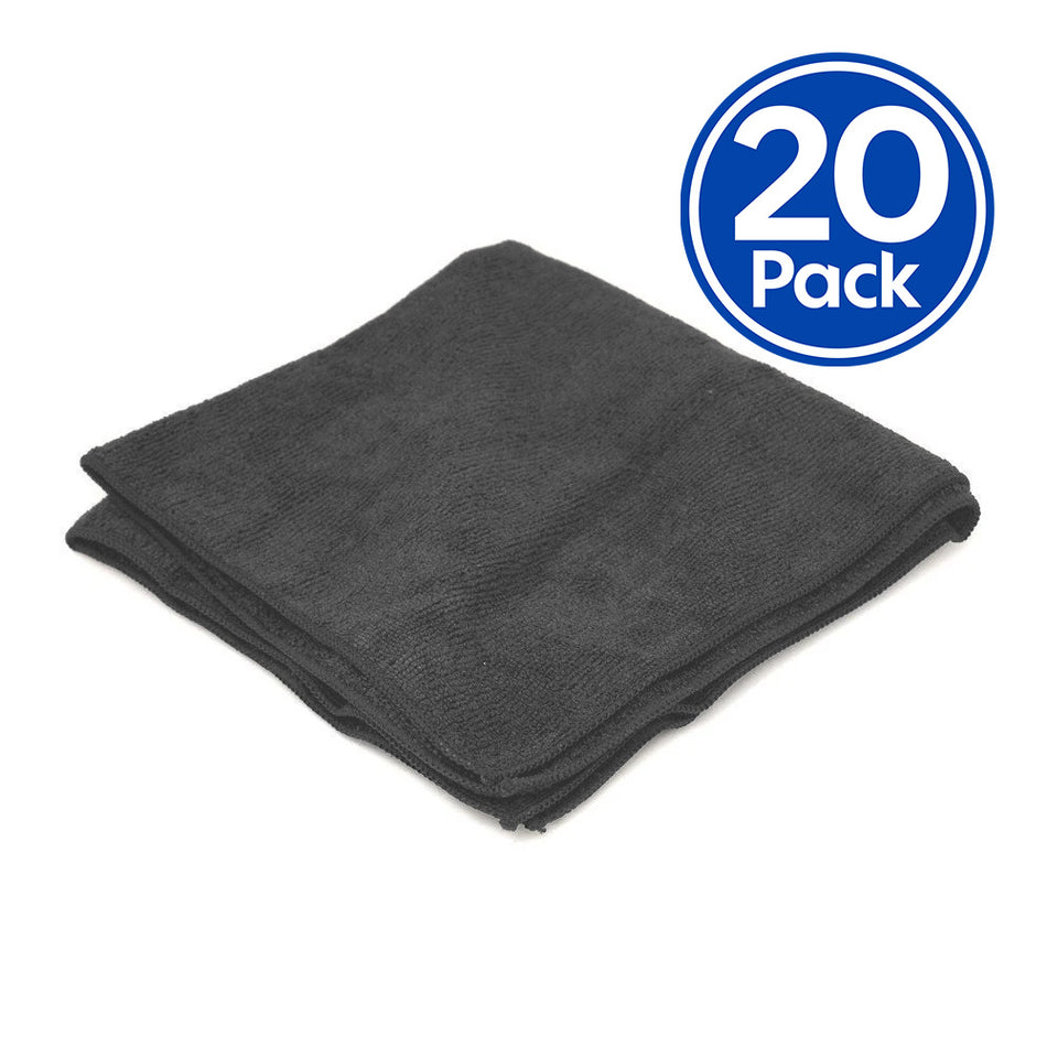 PUREWAX Grey Microfibre Cloth 400mm x 400mm x 20 Pack Edgeless Towel
