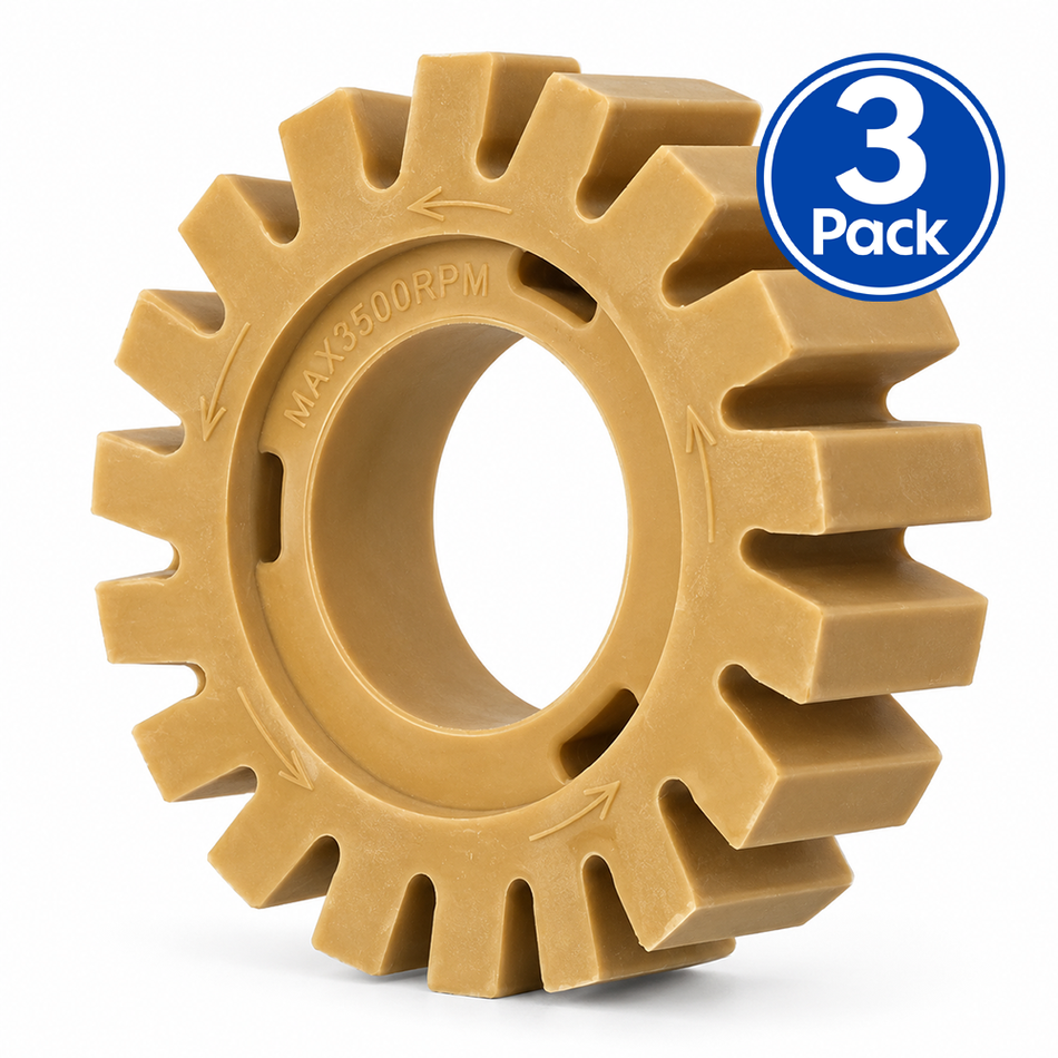 GRP Eraser Wheel for Decal, Stripe & Adhesive Removal 3 Pack