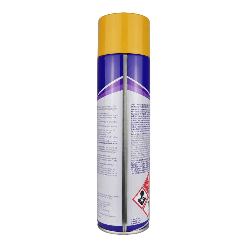 WATTYL Spraymate Industrial Quick Dry 1K Enamel Topcoat 400g Aerosol New Cat Yellow