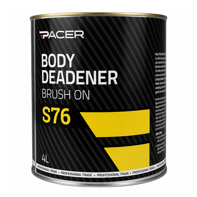PACER S76 Body Deadener Brush On 4L Sound Dampening Automotive Coating
