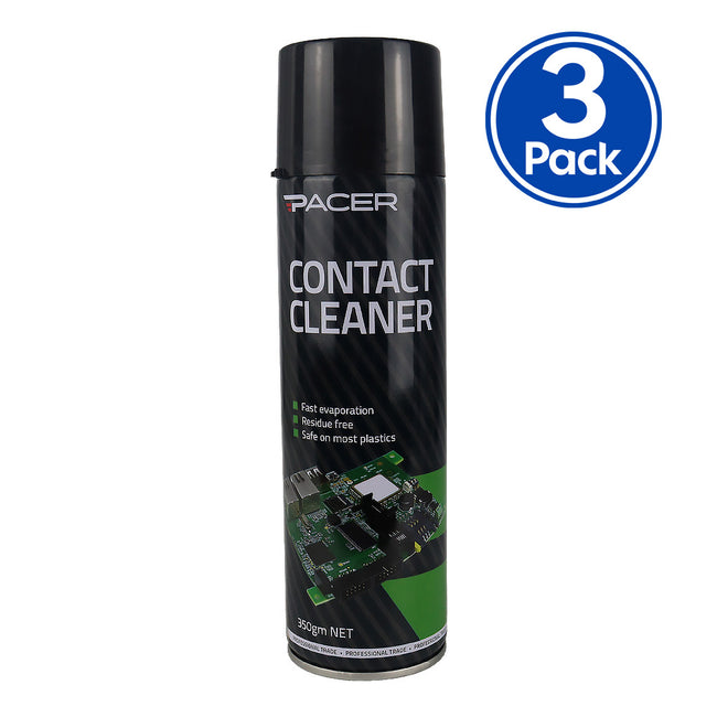 PACER Contact Cleaner 350gm Electrical Automotive Cleaner Spray x3