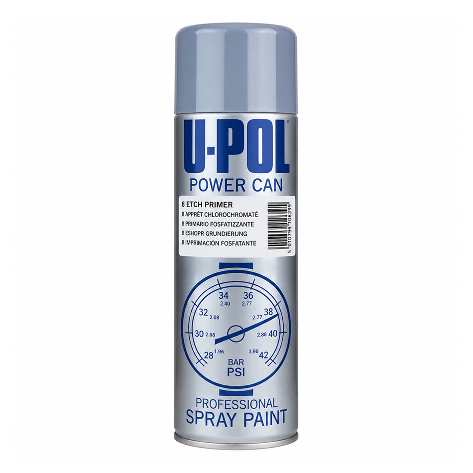 U-POL Power Can Etch Primer Aerosol Dark Grey 500ml