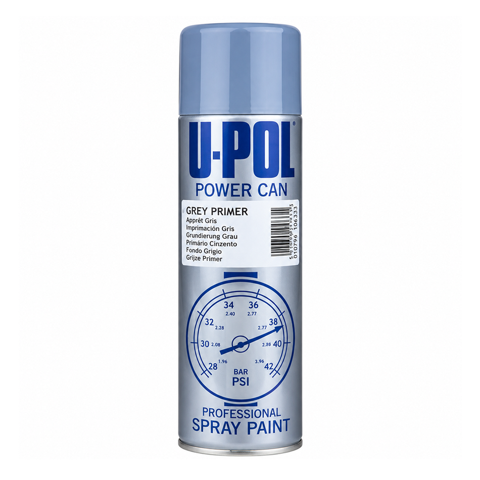 U-POL Power Can High Build Primer Grey Aerosol 500ml