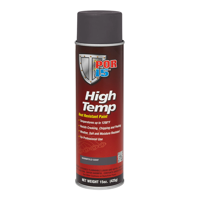 POR15 High Temp Paint 425g Manifold Grey Aerosol 1200°F Heat Resistant Spray