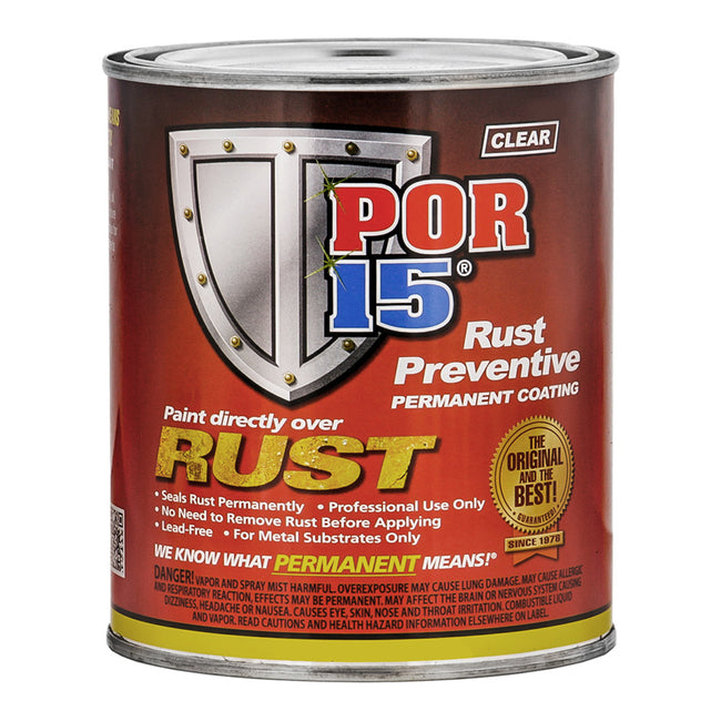 POR15 Rust Preventive Coating 473ml Gloss Clear Permanent Coating Paint