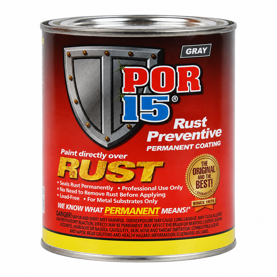 POR-15 Rust Preventive Paint Grey 473ml Anti-Rust Coating