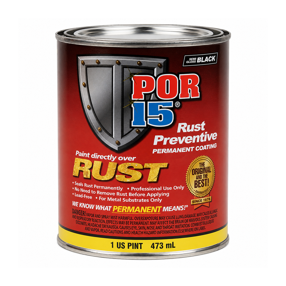POR-15 Rust Preventive Paint Semi-Gloss Black 473ml