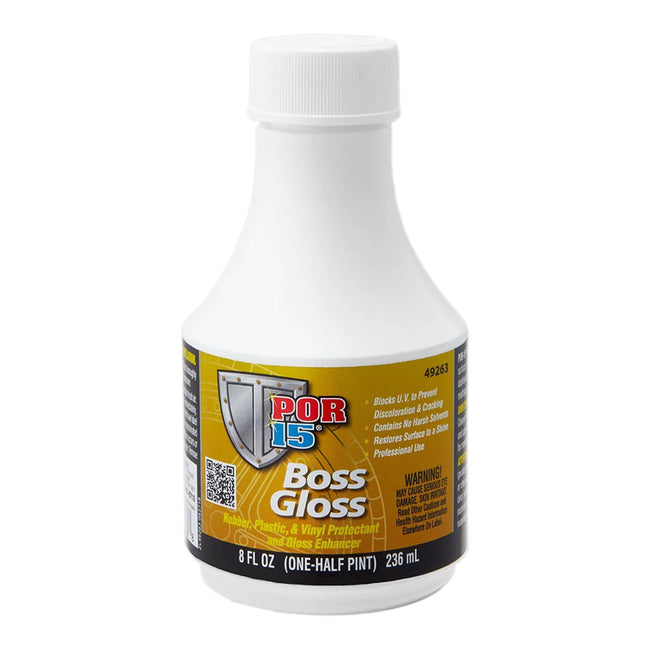 POR15 Boss Gloss 236ml Clean & Protect Plastic Rubber Vinyl Protectant