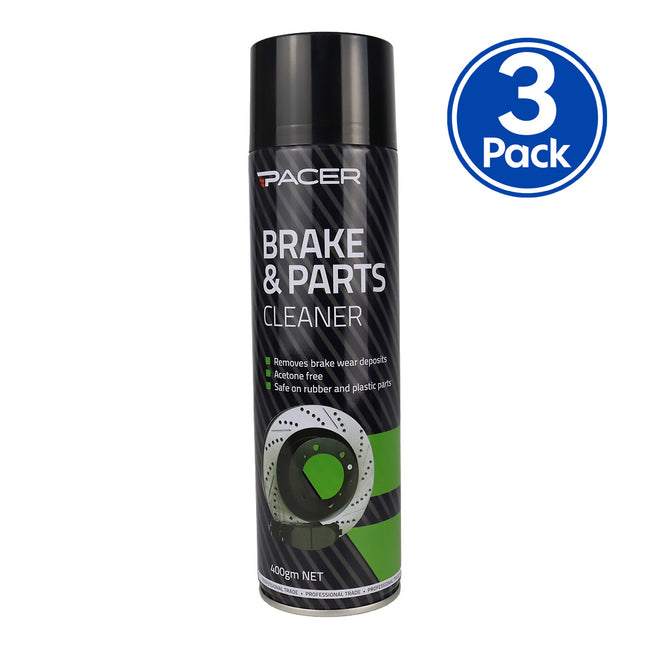 PACER Brake & Parts Cleaner 400gm Fast Drying Degreaser Automotive x3