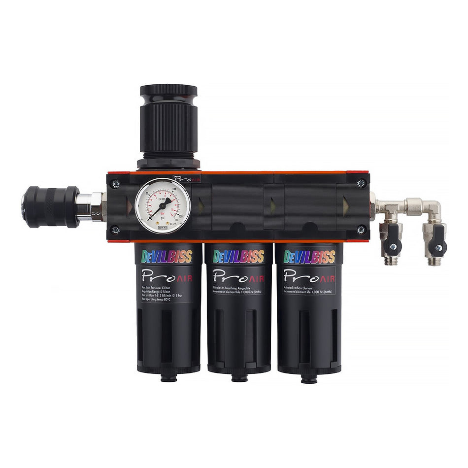 DEVILBISS Pro Air 3 Filter Regulator Coalescer with Activated Carbon Filter