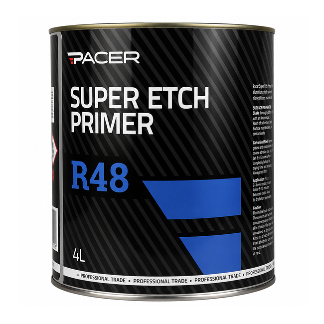 PACER R48 Super Etch Grey Primer 4L Grey Anti-Corrosion Automotive Primer