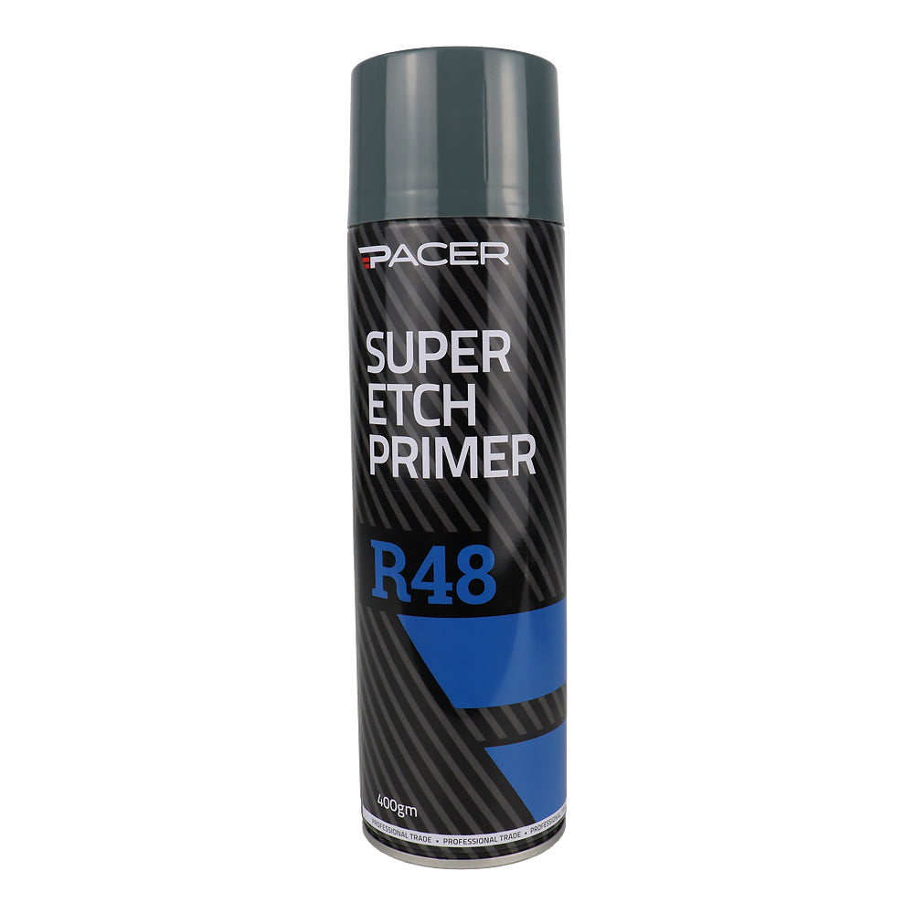 PACER R48 Super Etch Primer Grey 400gm Aerosol Metal Surface Adhesion