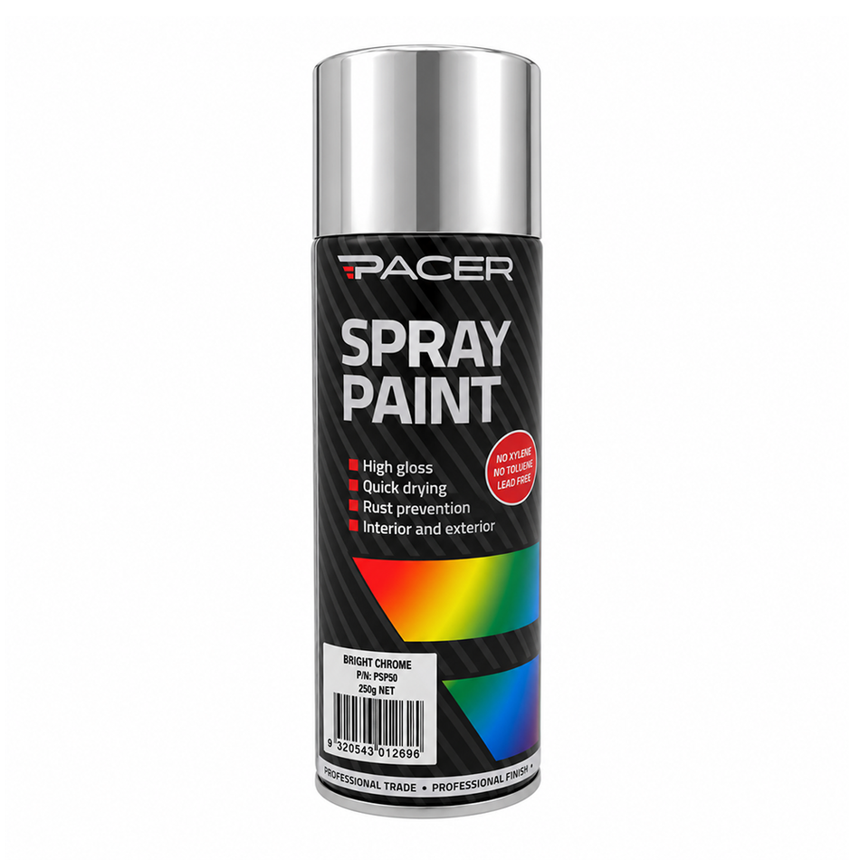 PACER Bright Chrome Effect Spray Paint 250g