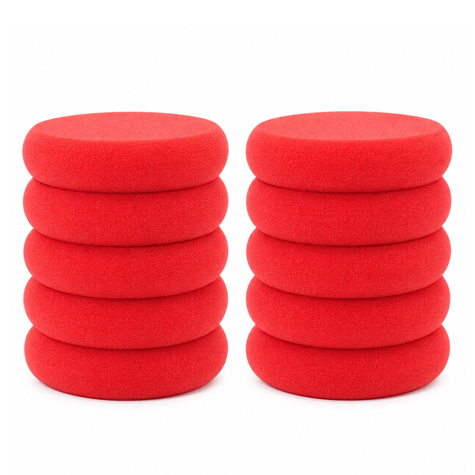 PUREWAX Red Foam Applicator Pad 4.5" 10 Pack