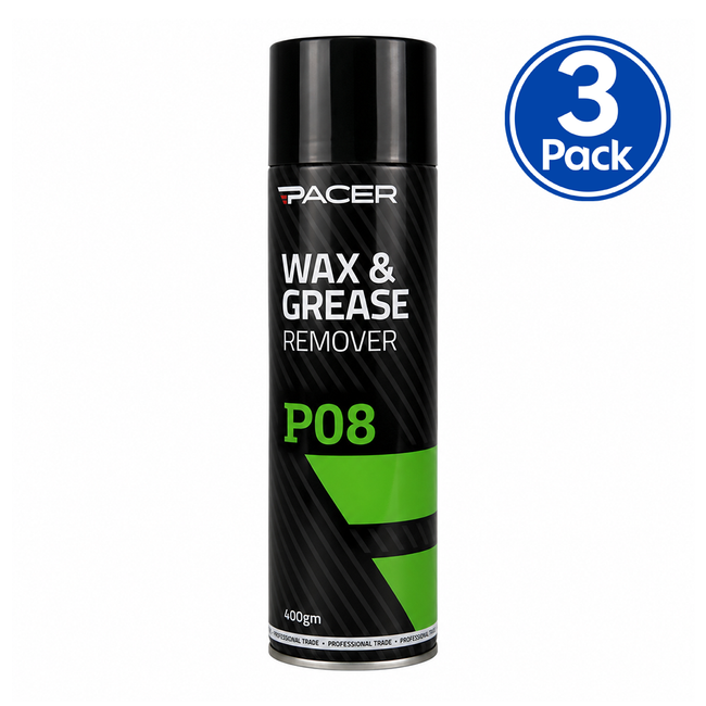 PACER P08 Wax & Grease Remover 400gm Surface Preparation Cleaner Automotive x3