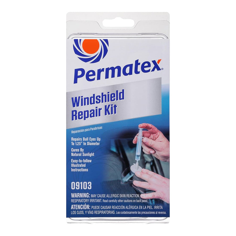 PERMATEX Windshield Glass Repair Kit DIY 1 1/4" Bullseyes PX09103