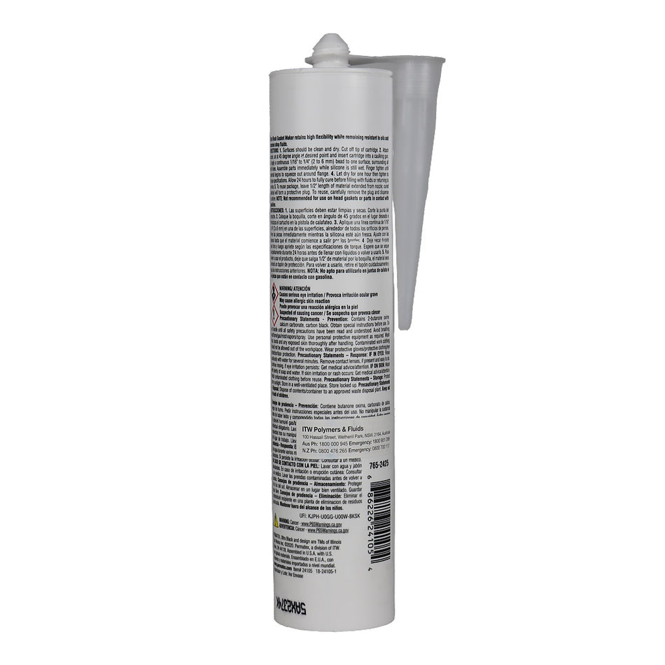 PERMATEX Ultra Black Max Oil Resistant Gasket Maker 368g RTV Sealant