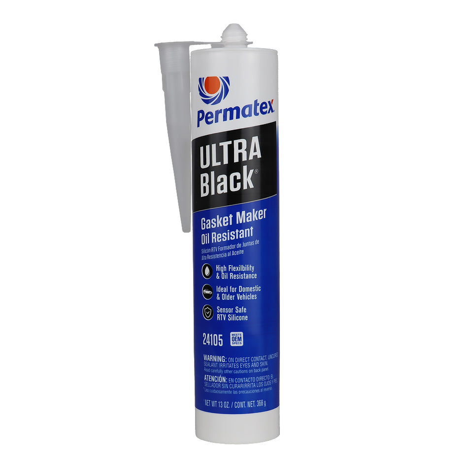 PERMATEX Ultra Black Max Oil Resistant Gasket Maker 368g RTV Sealant