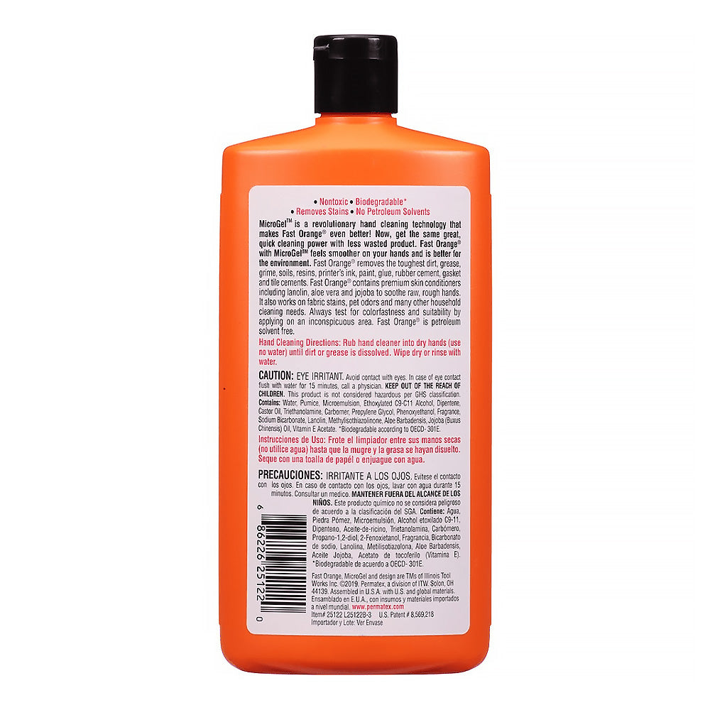 PERMATEX Fast Orange Hand Industrial Cleaner Workshop Garage 443ml Automotive