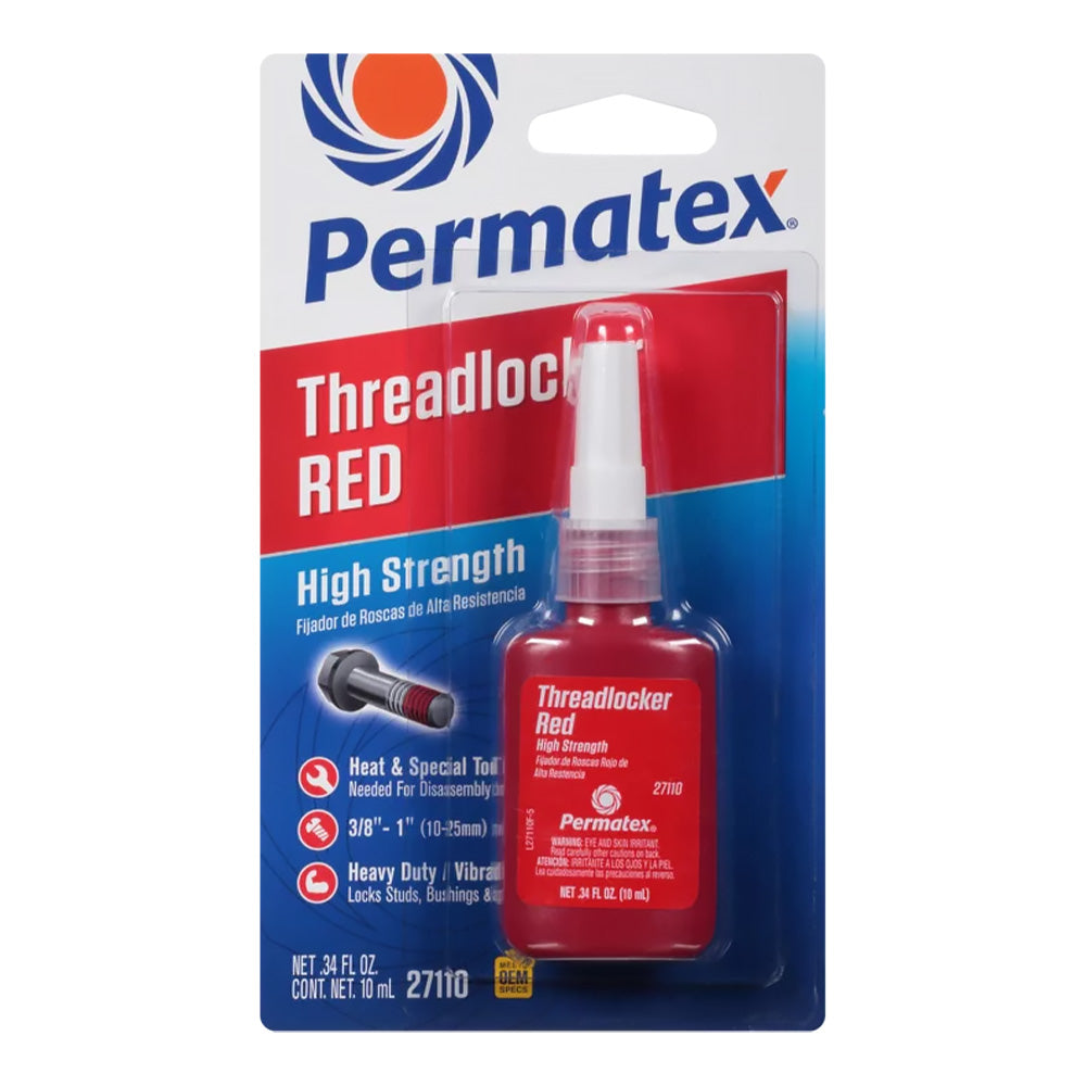 PERMATEX High Strength Thread Locker Red 10ml PX27110