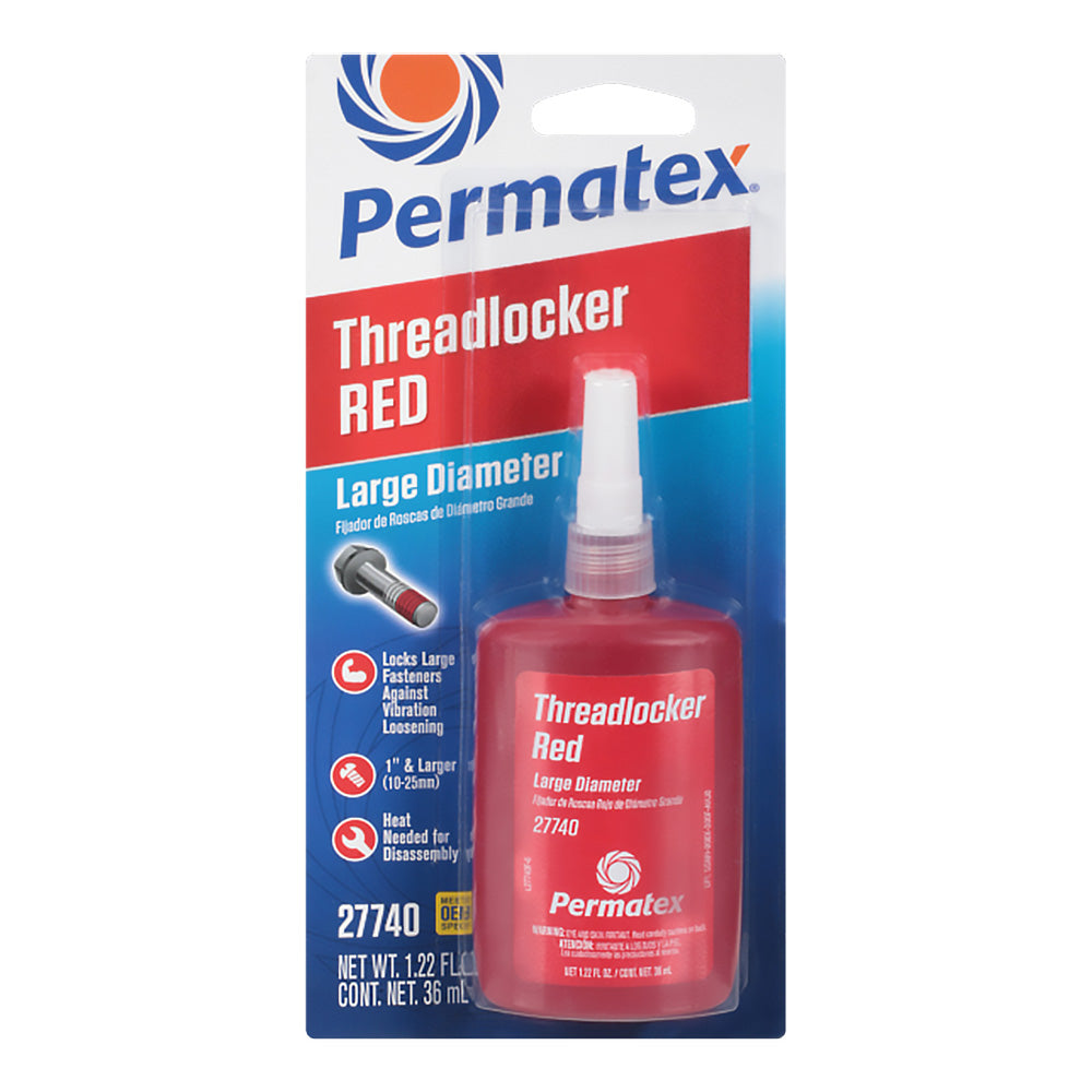 PERMATEX Large Diameter High Strength Thread Locker Red 36ml PX27740