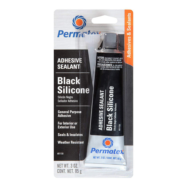 PERMATEX Black Silicone Adhesive Sealant RTV 85g Tube PX81158