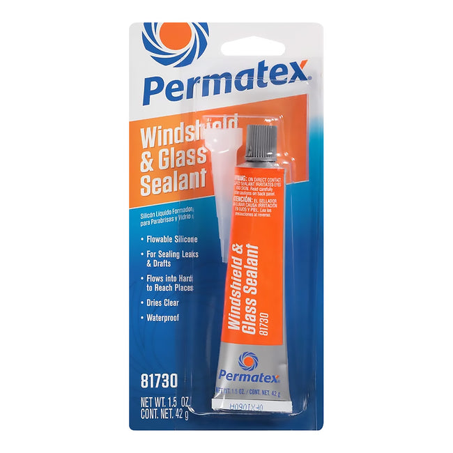 PERMATEX Flowable Silicone Windshield & Glass Sealer 42g Tube PX81730